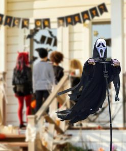 Scarecrow Screaming Ghost Halloween Scary Ghost of Death Ghost Flying Halloween Decoration for Outdoor Garden