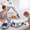 Train Sets for Boys & Girls, Battery Operated Train Set with Tracks Magnetic Connection, Train Set for Toddler