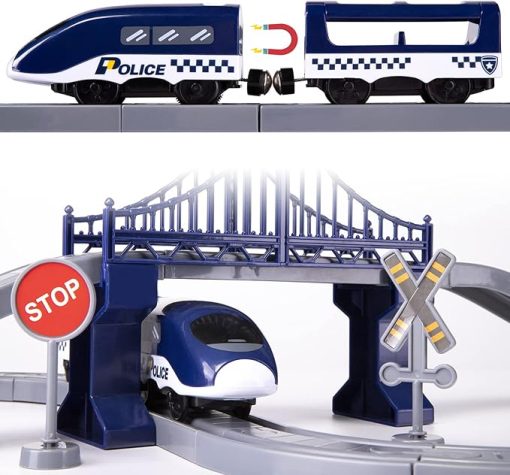 Train Sets for Boys & Girls, Battery Operated Train Set with Tracks Magnetic Connection, Train Set for Toddler