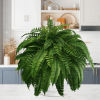 Uv Resistant Lifelike Artificial Boston Fern For Outdoors, 60 leaves 55cm