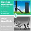 Weed Puller with Long Handle, Adjustable Stand Up Weed Puller Tool, High Hardness Weed Pulling Tool