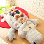 Oversized Crocodile Plush Pillow