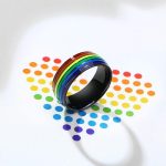 Pride Rainbow Ring (Black)