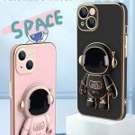 6D Plating Astronaut Iphone Case Stand