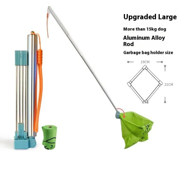 Dog Pooper Scooper, Poop Picker up for Dogs, Dog Pooper Scooper with Bag Attachment, Portable Foldable Dog Poop Catcher