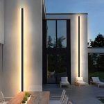 Modern Waterproof Outdoor Long Strip Led Wall Lamp On