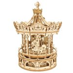 3D Wooden Puzzle Box Romantic Carousel