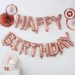 13Pcs Happy Birthday Decoration Balloons Rose Gold