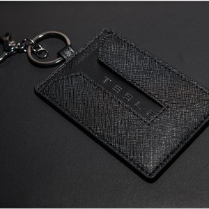 Leather Key Card Holder For Tesla