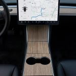 Central Control Panel Wood Grain Stickers For Tesla Model 3